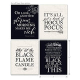 Hocus Pocus Halloween Art Prints - Set of Four 8x10 Inch Prints Unframed - Halloween Decorations