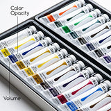 MEEDEN Watercolor Paint, Set of 24 Vibrant Colors/Tubes (0.4 oz, 12 ml), Vibrant Non-Toxic Lightfastness Paints for Adults, Hobby Painters, Water Color Art Painting Supplies