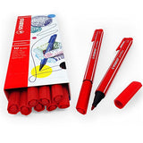 STABILO PointMax Nylon Tip Fineliner Pen - 0.8mm - Pack of 10 - Carmine - 488/48