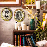 LoveinDIY 1:12 Dollhouse Miniature Furniture Golden Metal Frame Picture Portrait Painting Bedroom Living Room Decor