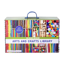 Kid Made Modern - Arts & Crafts Supply Library | Craft Supplies | Learning Activities for Kids | Educational Brain Boosting Crafting Kit | Coloring Arts and Crafts Kit Ages 6 -12 | Kids Birthday Gifts