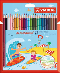 Colouring Pencil - STABILOaquacolor wallet of 24 assorted colours