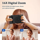 Digital Camera for Beginners, Travel Cameras for Photography, Upgrade Autofocus Function, 2.7K 48MP 16X Digital Zoom Flip Screen Video Camera for Student and Starter, with 2 Batteries