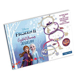 Make It Real - Disney Crystal Dreams Mega Set 2 in 1 Princess + Frozen 2 - DIY Bead & Charm Bracelet Making Kit - Kids Jewelry Making Kit with Swarovski Crystals & Exclusive Disney Princess Books