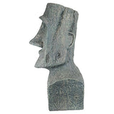 Design Toscano DB555 Easter Island Ahu Akivi Moai Monolith Garden Statue, Large 24 Inch, Polyresin, Grey Stone