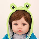 CHAREX Reborn Baby Dolls 18 inch Baby Reborn Boy Dolls Blue Frog Lifelike Real Baby Toddler Dolls