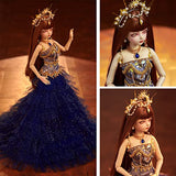 SISON BENNE 1/3 BJD Doll 24 Inch Ball Jointed SD Dolls Handpainted Face Makeup with Princess Dress Full Set Outfits Assembled, Best Xmas Gift (4#)