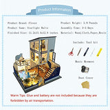 Flever Wooden DIY Dollhouse Kit, Miniature with Furniture, Creative Craft Gift for Lovers and Friends (Starlight Waltz)