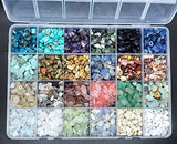 Gemstone Beads Natural Irregular Shaped Stone Chips Crystal Energy Healing Power for Jewelry Making(24 Materials-1)