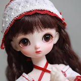 MEShape Sweet Girl BJD Doll 1/6 Ball Jointed SD Dolls Full Set with Clothes Wigs Shoes Makeup Headwear, High 29cm/11.41in