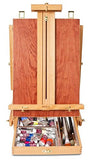 Paris Deluxe Artist French Easel w/Leather Carry Strap Holds Paint Canvas Up to 32 inches - Finished Beechwood