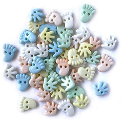 Buttons Galore Tiny Hand & Feet Buttons - 80 Pieces - 3 Packs