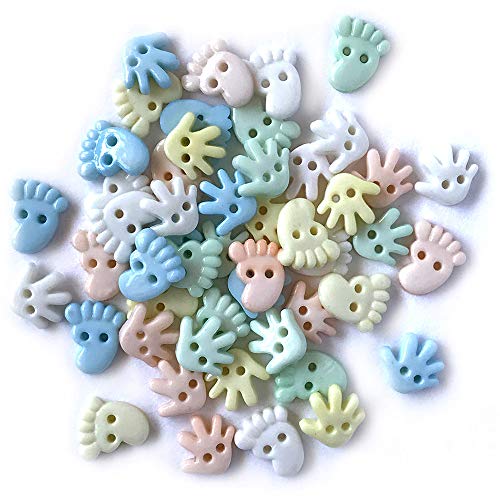 Buttons Galore Tiny Hand & Feet Buttons - 80 Pieces - 3 Packs