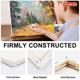 Shuttle Art Stretched Canvas, 20 PCS Value Pack, 5 x 7, 8 x 10 Inches (10 of Each), 100% Cotton, Primed White Canvases for Painting, Stretched Canvas Art Supplies for Acrylic, Oil, Acrylic Pouring