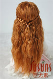 JD119 7-8inch 18-20CM Long curly princess doll wigs 1/4 MSD synthetic mohair BJD wigs Vinyl doll accessories (Carrot)