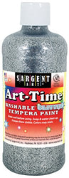Sargent Art 17-3782 16 Ounce Art-Time Washable Glitter Tempera Paint, Silver