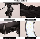 GSKAIWEN 18inch 65W LED Makeup Ring Light with Mirror for Eyebrow Tattoo Light Lash Lamp Beauty Light Eyelash Extension Lamp Studio Video Photography Light with Tripod Phone Holder Mirror and Bag
