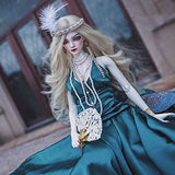 Classical Noble BJD Doll 1/4 SD Resin Doll 46cm 18.1in with Fullset Blue Princess Clothes Shoe Wig Accessories