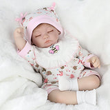 CHAREX Reborn Baby Doll, 16 inches Handmade Sleeping Newborn Dolls Realistic Lifelike with Soft Vinyl Body, 9-Piece Gift Set