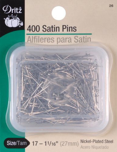 Dritz 26 400-Piece Satin Pins, 1-1/16-Inch