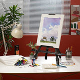 MEEDEN Aluminum Watercolor Field Easel with Carrying Case, Adjustable Portable Aluminum Artist Tripod Display Easel Stand, Hold Canvas Art up to 50''