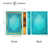 VICTORIA'S JOURNALS Leatherette Vintage Journal Hard Cover Lined Notebook Old Looking Travel Diary, A5 Size 5.7'' x 8.1''