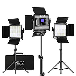 GVM RGB LED Video Lighting Kit, 800D Studio Video Lights with APP Control, Film lights Kit for YouTube Photography Lighting, 3 Packs Led Light Panel, Gaming, Conference, 8 Scene Lights, CRI 97+