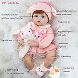 Aori Reborn Baby Doll Lifelike Weighted Girl Doll 22 Inch with Bunny Set Safety for Age 3