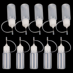 10 Pcs 10ml Needle Tip Glue Bottle, DIY Quilling Tool Precision Tip Applicator Bottle for Small Gluing Projects, Paper Quilling DIY Craft, Acrylic Painting