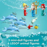 LEGO Disney Princess Ariel's Underwater Palace 43207 Building Toy Set for Kids, Girls, and Boys Ages 6+ (498 Pieces)