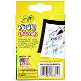 Crayola Metallic Crayons, 24Count, Multi, 4.5" x 2.8" x 1.1" (528815)