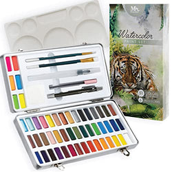 Watercolor Paint Set, Emooqi 48 Colors with 6 Metallic Colors