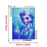 DIY 5D Diamond Painting by Numbers Kits for Adults,16"X12" Paintings Crystal Rhinestone Diamond Embroidery Full Drill Cross Stitch Kit Pictures Arts Craft for Home Décor,Frozen Elsa