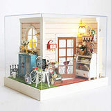 Spilay DIY Miniature Dollhouse Wooden Furniture Kit,Handmade Mini Home Model with Dust Cover & Music Box ,1:24 Scale Creative Doll House Toys for Children Gift(Mary's Sweet Baking) Z02