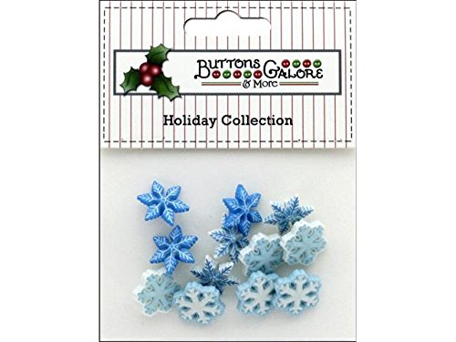 Buttons Galore SEWING & CRAFT BUTTONS - I LOVE SNOW - SET OF 3 PACKS.