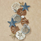 Touch of Class Coastal Medley Seashell - Dimensional Openwork Wall Art - Hand-painted, Measures 20 by 35 Inches - Displays Vertically or Horizontally - Wooden and Metal