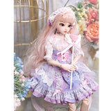 B Blesiya 2 Set Delicate 26 Joints 1/4 BJD Doll Body + Clothes + Shoes Set Modern Girl Kids Children Pretend Play Toy