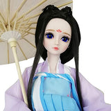 EVA BJD Ancient Princess in Purple Dress 1/3 SD Doll 60cm 24" Ball Jointed BJD Dolls Full Set Toy SD Doll