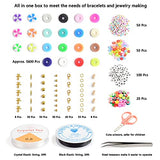 Clay Beads for Bracelet Making Kit, 6000 Pcs Necklace Jewelry DIY for Girls Ages 4-12