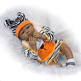 TERABITHIA 22 inch Black Silicone Vinyl Reborn Doll Alive Tiger Collectible African-American Newborn Baby Dolls