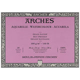 Arches Watercolor Paper Block - Hot Press 140lb - 18x24 - with 4-Pack Upsyde Angle Lifts