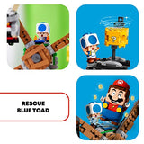 LEGO 71390 Super Mario Reznor Knockdown Expansion Set, Collectible Buildable Game Toy for Kids with Blue Toad Figure, Gifts for Girls & Boys Age 8 Plus