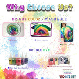Kids Tie Dye Kit for Girls 6 Bright Colors Pink Red Grey Tye Dye Kit Double Dyes Fabric Dye Set for DIY Arts Crafts Handmade Projects Perfect for Party Gathering All Kind of Tools for You Easy to Use