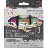 Testors 297599 Craft Acrylic Paint Set, Metallic Jewels