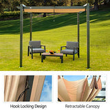 Outdoor Pergolas (2021 New) - Patio Aluminum Retractable Pergola Outdoor Gazebo Heavy Duty Grape Trellis Sunshade Canopy for Courtyard, Pool, Garden by domi outdoor living (Palawan 10x10ft)