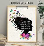 Inspirational Motivational Girls Room Decor - Positive Quotes Sayings Affirmations Wall Art - Toddler Kids Little Girls Bedroom Decor - Encouragement Gifts - Daughter Gifts - Family Wall Decor Poster