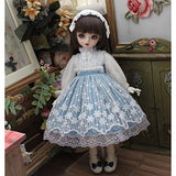 HMANE BJD Clothes 1/6, Blue Flower Printed Dress for 1/6 BJD Dolls (No Doll)