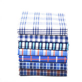 RayLineDo 7X Different Blue Plaid Yarn Dyed Pure Cotton Fabric Fat Quarter Bundle 46 x 56cm ( Appox