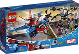 LEGO Marvel Spider-Man Spider-Jet vs Venom Mech 76150 Superhero Gift for Kids with Minifigures, Mech and Plane (371 Pieces)