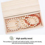 OLYCRAFT 2PCS Unfinished Wood Box with Lid Wooden Storage Box with Cover Natural Wooden Box for Jewelry Storage